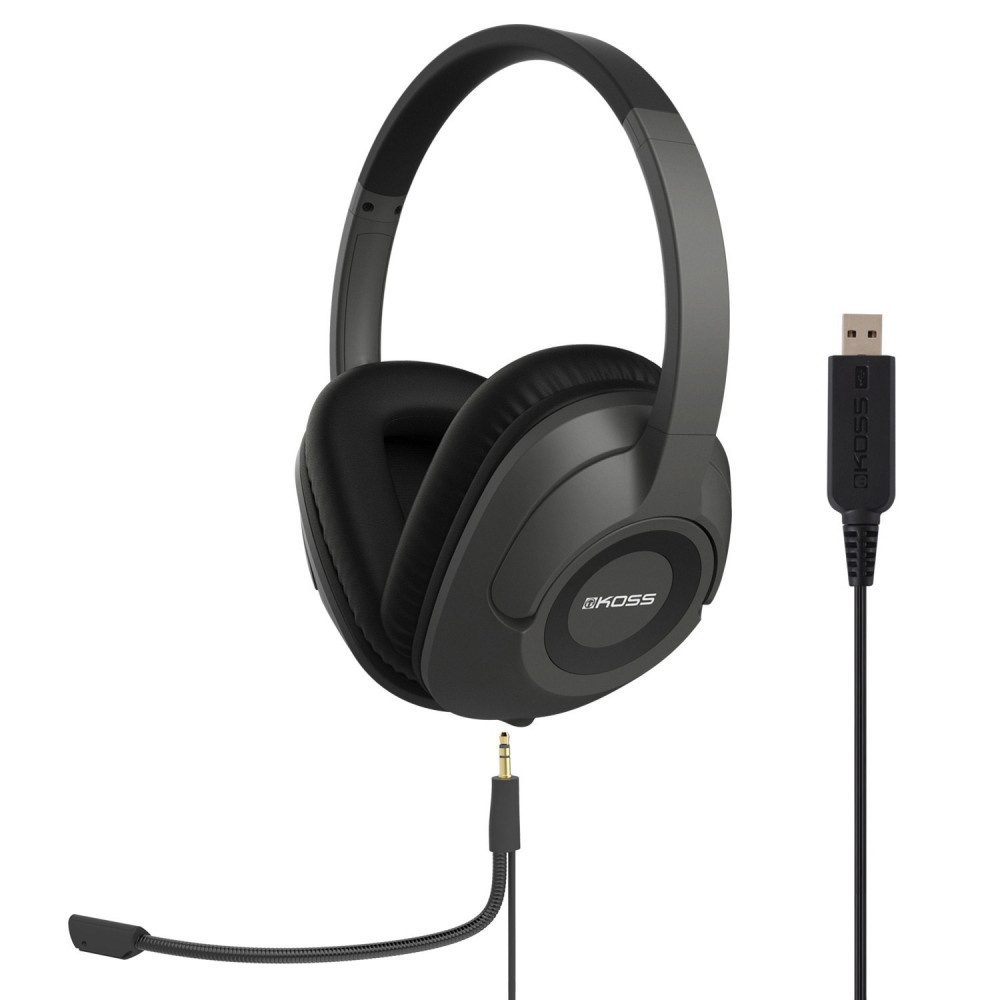 Гарнітура комп'ютерна стерео Over-Ear Koss SB42, USB, Uni Mic, 2.4м, сірий