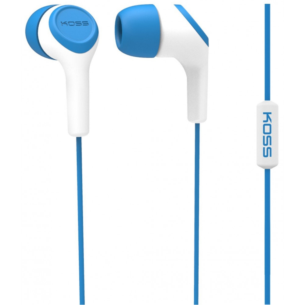 Навушники In-Ear Koss KEB15iB, 3.5 mini-jack, Mic, Блакитний