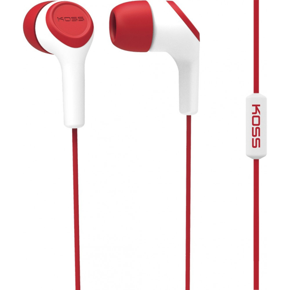 Навушники In-Ear Koss KEB15iR, 3.5 mini-jack, Mic, Червоний