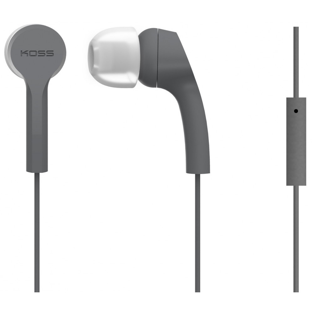 Навушники In-Ear Koss KEB9iGry, 3.5 mini-jack, Mic, Сірий