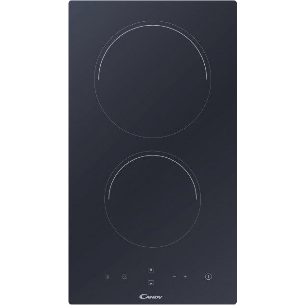Варильна поверхня Candy електрична склокерамічна, 30см, доміно, чорний