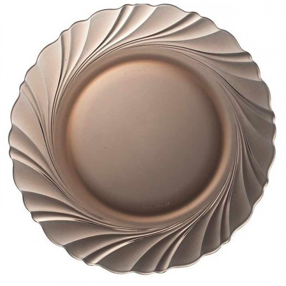 Тарілка обідня Beau Rivage Creole, 23.5см, скло, коричнево-світлий