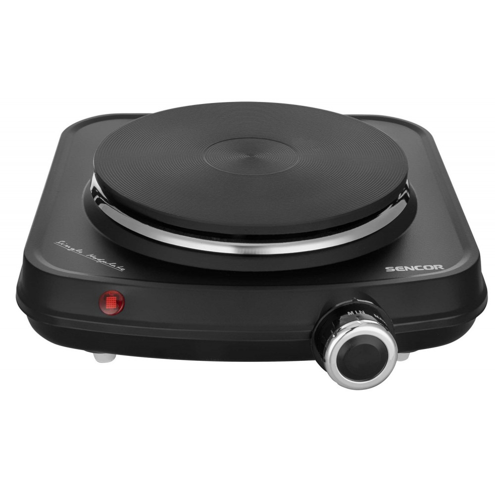 Плитка настільна Sencor електрична, конфорок - 1 на 1.5кВт, керування - мех., чорний