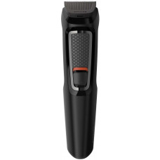 Тример Philips Multigroom series 3000, для бороди, вусів, голови, окантовки, акум., насадок-6, чохол, сталь, чорний