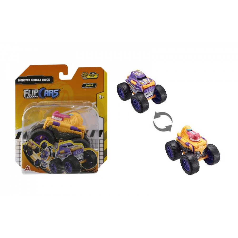 Машинка-трансформер Flip Cars 2в1 Монстр-трак Горила