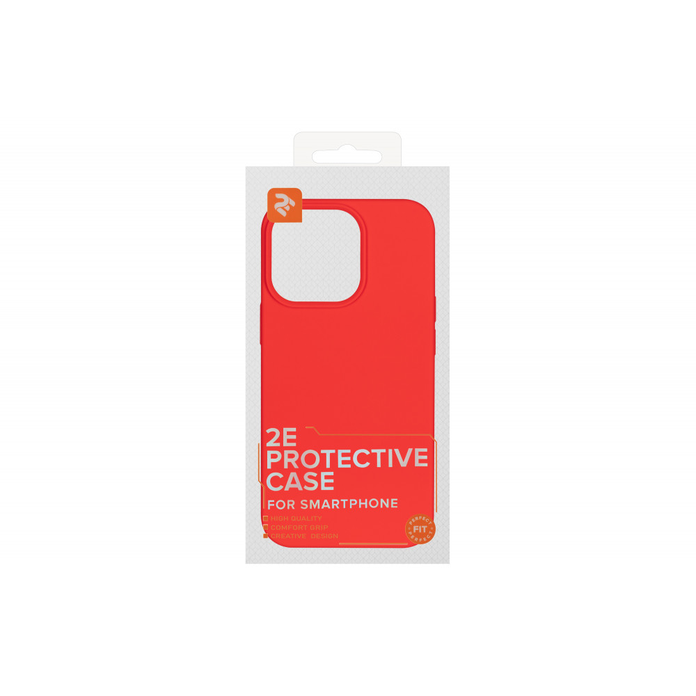 Чохол 2Е Basic для iPhone 13 Pro, Liquid Silicone, червоний