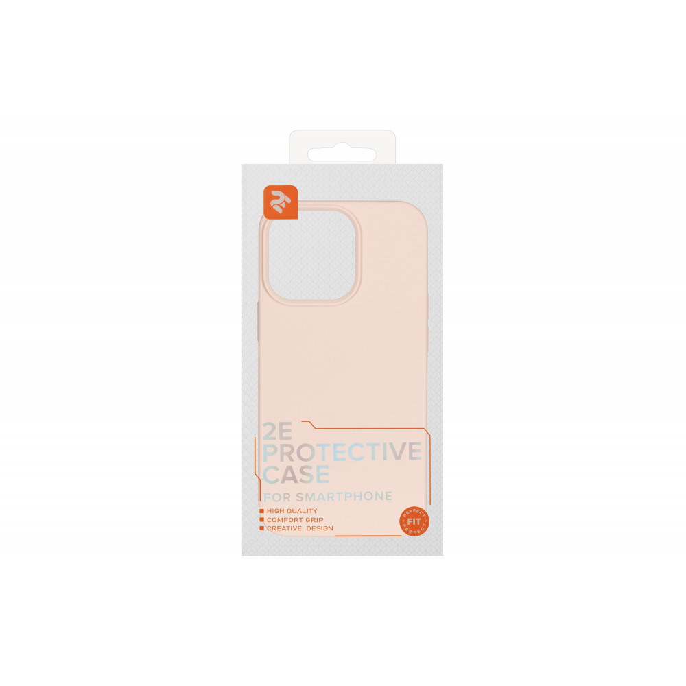 Чохол 2Е Basic для iPhone 13 Pro, Liquid Silicone, бежево-рожевий