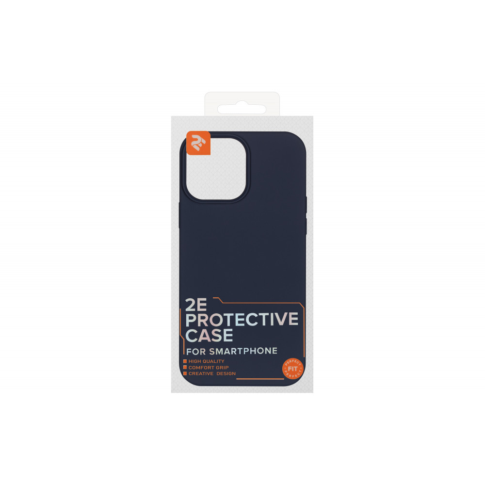 Чохол 2Е Basic для iPhone 13 Pro Max , Liquid Silicone, синій темний