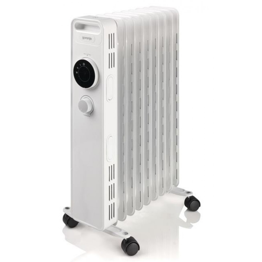 Обігрівач оливний Gorenje, 15м2, 2000Вт, мех. упр-ння, 9 секцій, білий