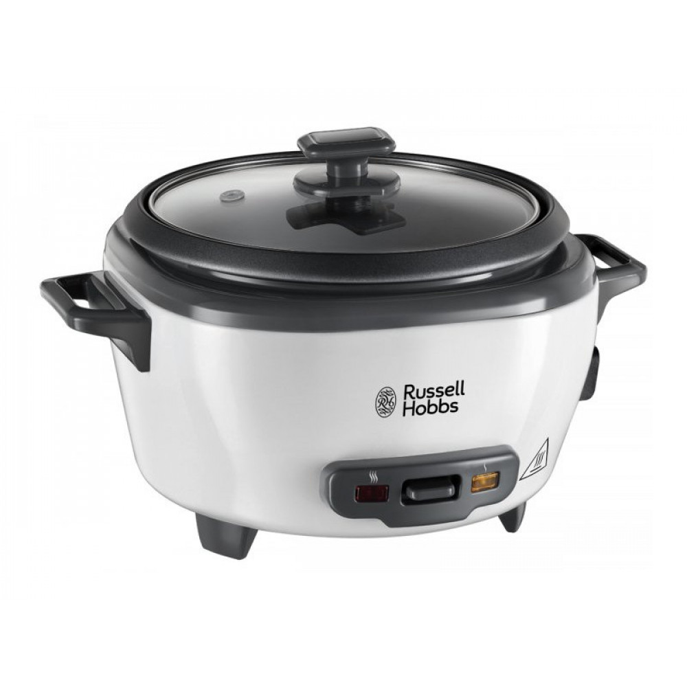 Рисоварка Russell Hobbs Medium, 300Вт, чаша-1.4л, електронне керув., знімна кришка, сіро-чорний
