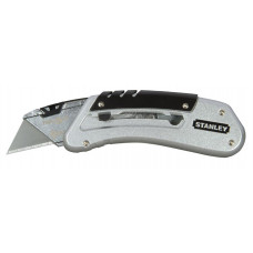 Ніж будівельний трапецієподібний Stanley Quickslide, корпус металевий, 145мм Ніж будівельний трапецієподібний Stanley Quickslide, корпус металевий, 145мм