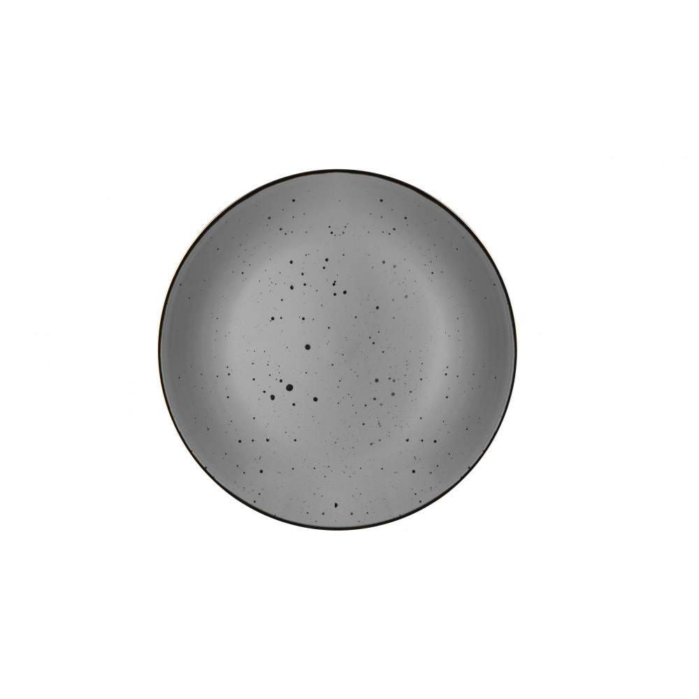 Тарілка десертна Ardesto Bagheria Grey, 19см, кераміка, сірий