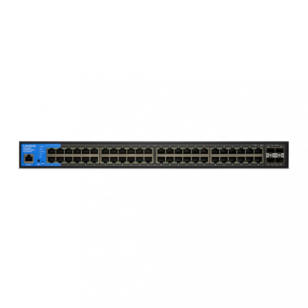 Комутатор Linksys LGS352MPC 48xGE PoE, 4x10GE SFP+, 740Вт, Керований L3