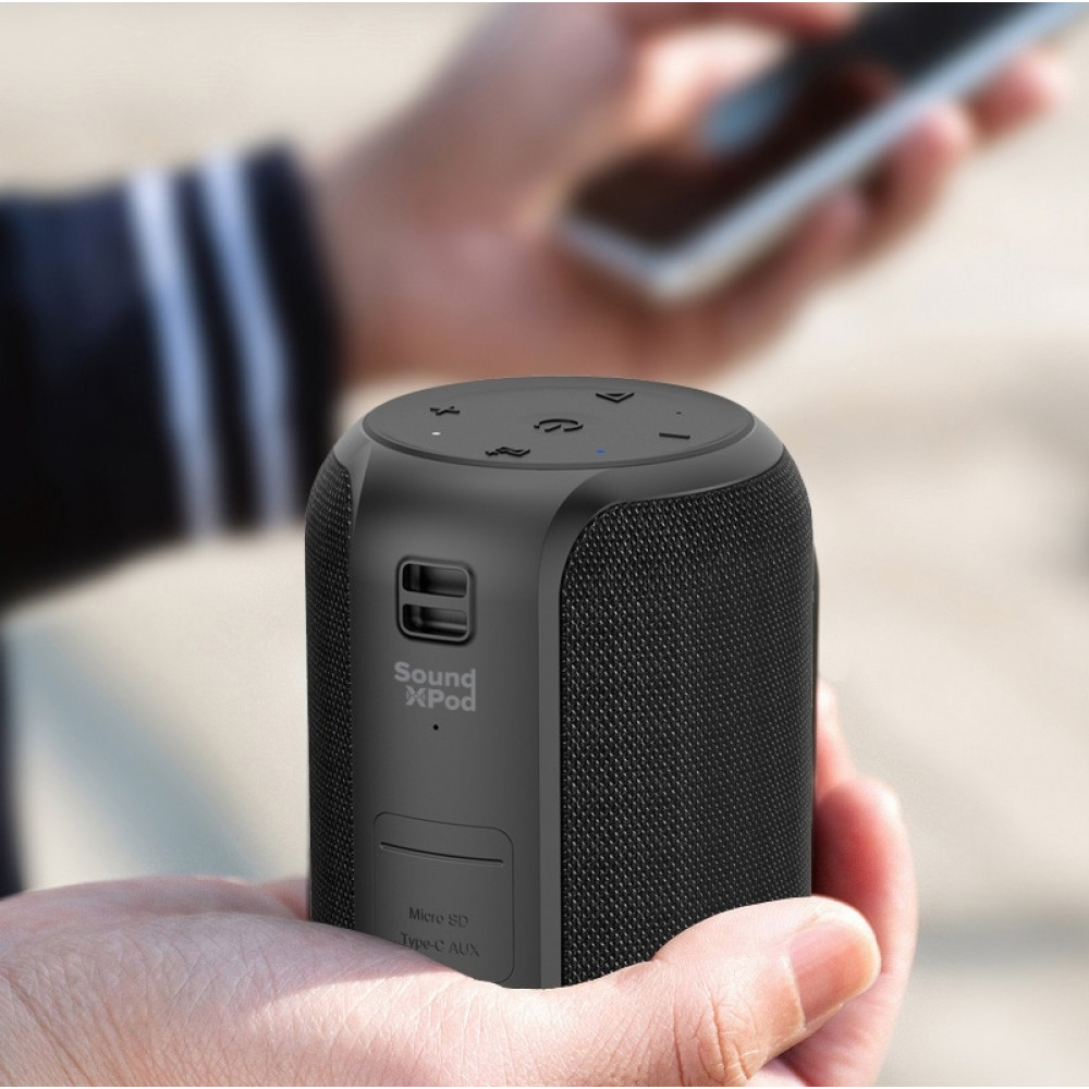 Акустична система 2E SoundXPod TWS, MP3, Wireless, Waterproof Black