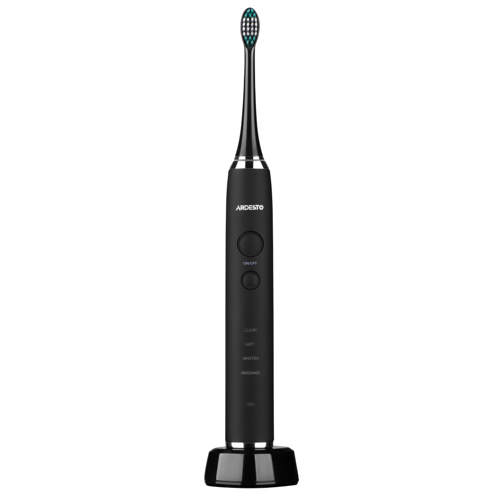 Щітка зубна електр. Ardesto, ETB-211B, 40т. колив/хв, насадок-5, футляр, IPX7, чорний