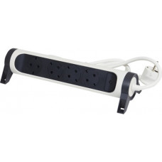 Подовжувач Legrand преміум, поворотний, 4хSchuko, 16А, 3м, білий/чорний