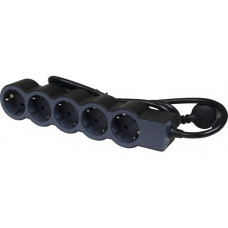 Подовжувач Legrand стандарт, 5хSchuko, 16А, 1.5м, чорний