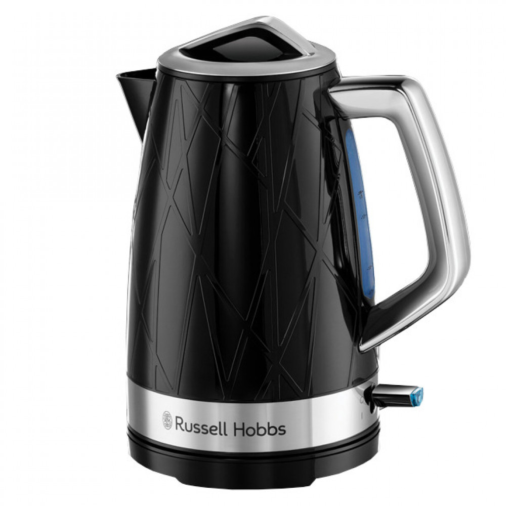 Електрочайник Russell Hobbs Structure 1.7л, пластик, чорно-сріблястий