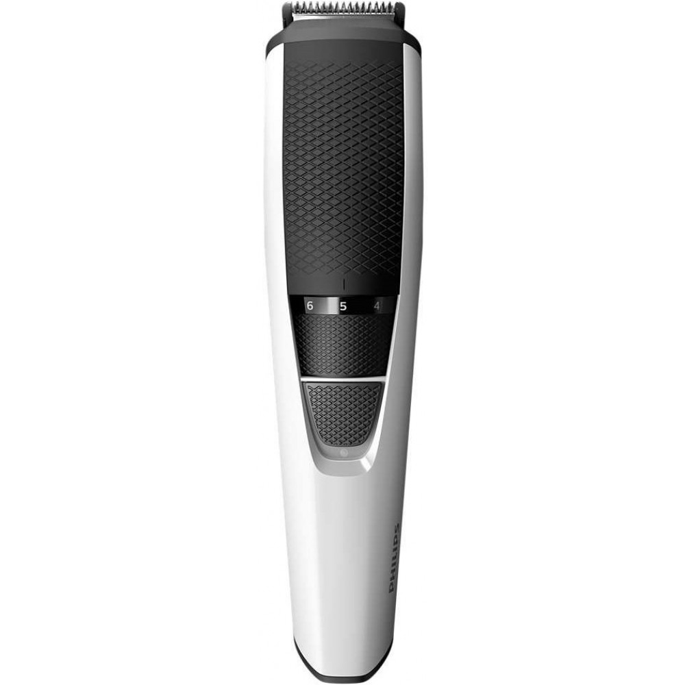 Тример Philips Beardtrimmer series 3000, для бороди і вусів, акум., сталь, чорно-сріблястий
