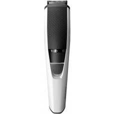 Тример Philips Beardtrimmer series 3000, для бороди і вусів, акум., сталь, чорно-сріблястий