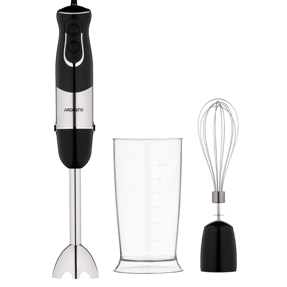 Блендер заглибний Ardesto 800Вт, 2в1, чаша-600мл, чорний