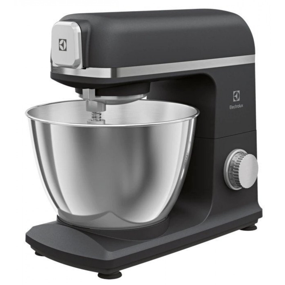 Кухонна машина Electrolux, 1200Вт, чаша-метал, корпус-метал, насадок-3, чорний