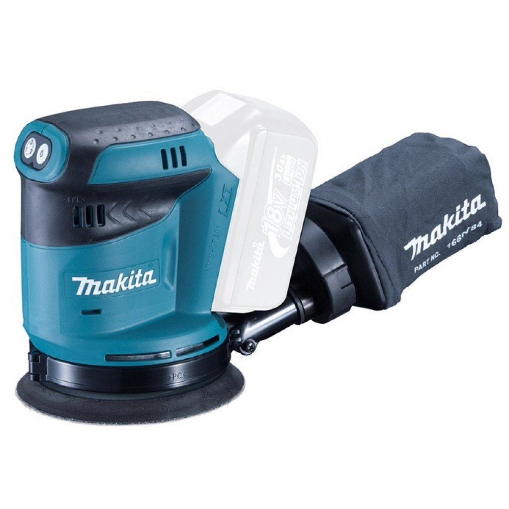 Шліфмашина ексцентриков акумуляторна Makita DBO180Z 18В 125мм 7000/9500/11000об/хв 1.7кг без АКБ та ЗП