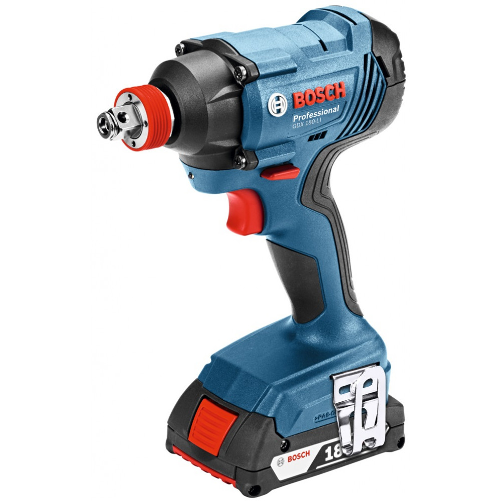 Гвинтоверт ударний акумуляторний Bosch Professional GDX 180-Li 18В АКБ 2х2А·год 2800об/хв 180Нм M6-M14 кейс 1.1кг