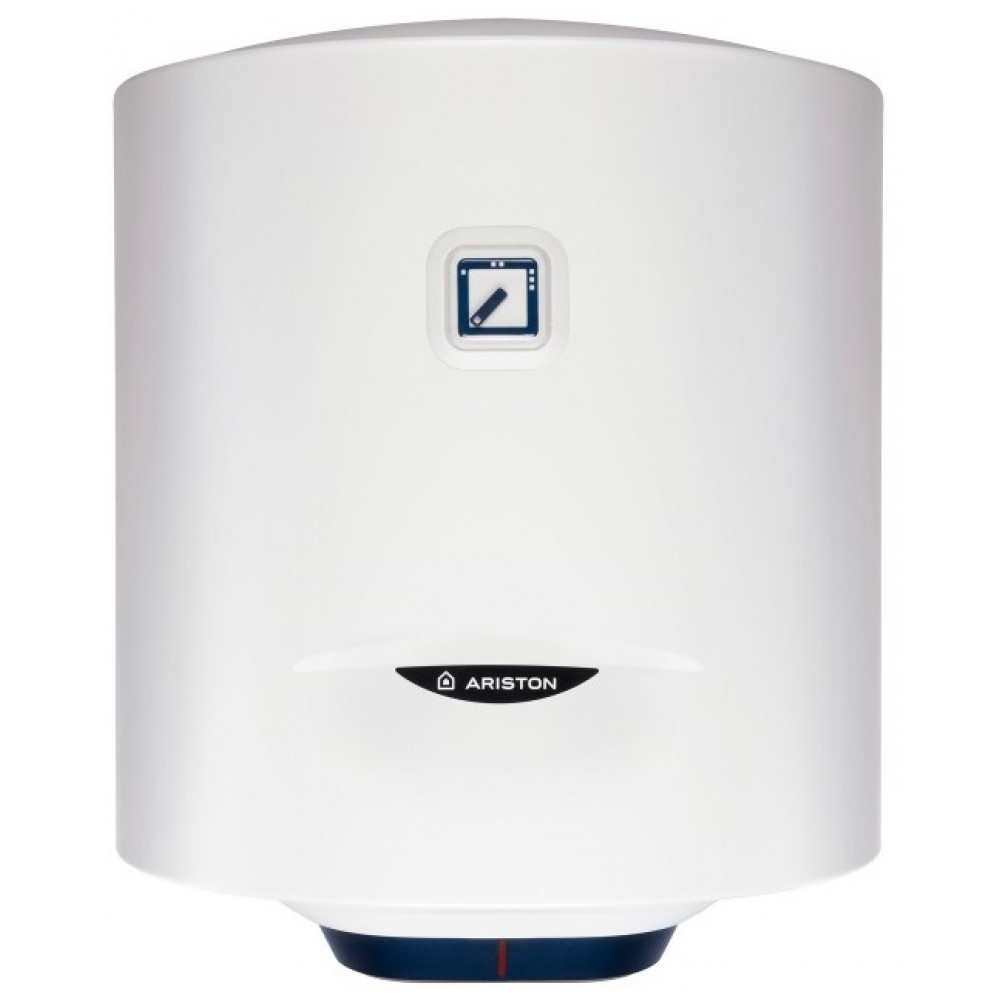 Водонагрівач електр. Ariston круглий BLU1 R PL DRY, 50л, 1,5кВт, сухий тен, мех. кер-ння, C, Італія, білий