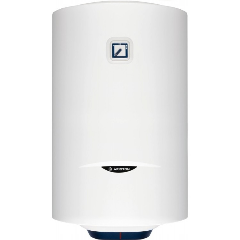 Водонагрівач електр. Ariston круглий BLU1 R PL DRY, 80л, 1,5кВт, сухий тен, мех. кер-ння, C, Італія, білий