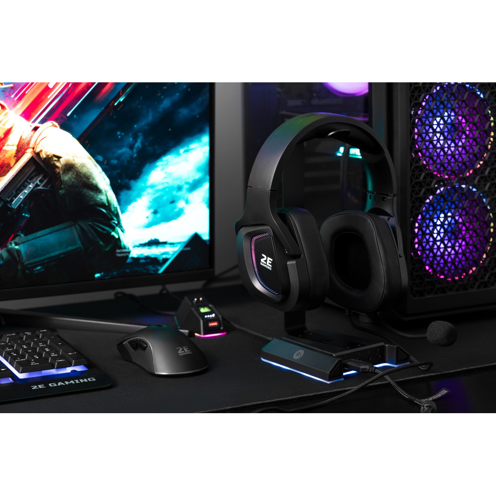 Гарнітура ігрова 2E GAMING HG340, 7.1, USB-A, RGB, 2м, чорний