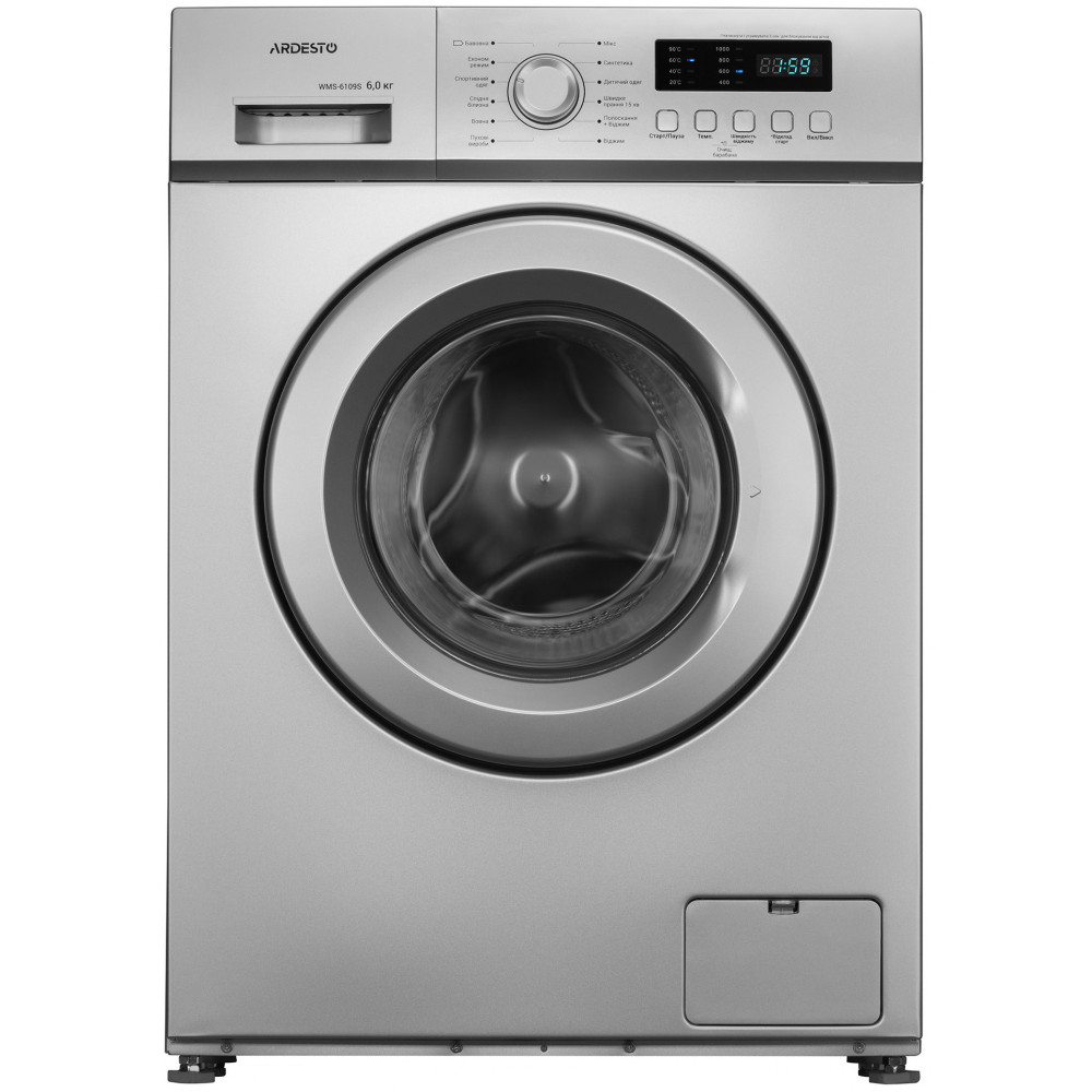 Пральна машина ARDESTO фронтальна, 6кг, 1000, А++, 44см, дисплей, сріблястий