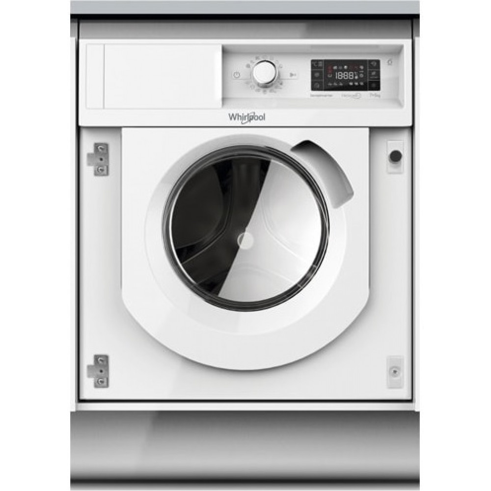 Прально-сушильна машина Whirlpool вбудована фронтальна, 7(5)кг, 1400, A+++, 60см, дисплей, пара, інвертор, білий