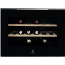 Холодильник Electrolux вбудований для вина, 45x60х56, полок - 2, зон - 1, бут-18, ST, чорний Холодильник Electrolux вбудований для вина, 45x60х56, полок - 2, зон - 1, бут-18, ST, чорний