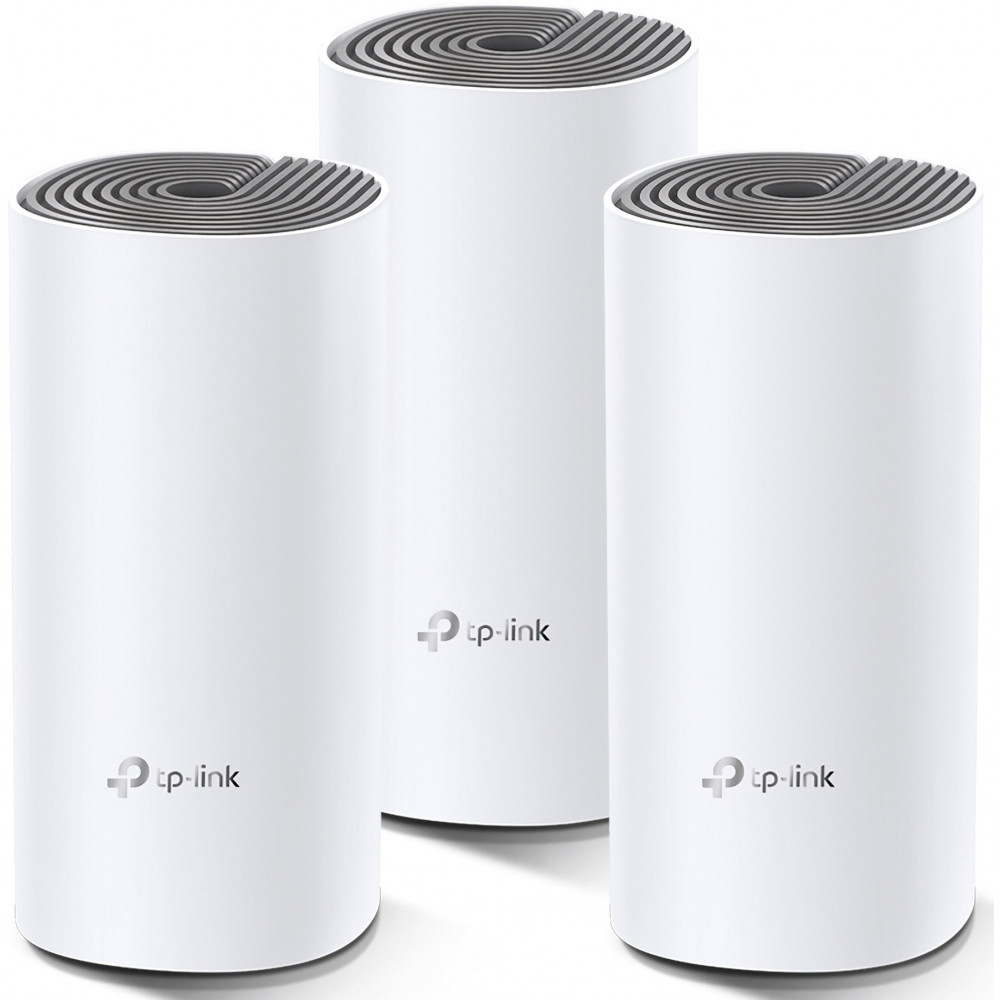 Система WiFi-Mesh TP-LINK Deco E4 AC1200, 2xFE LAN/WAN, 3мод