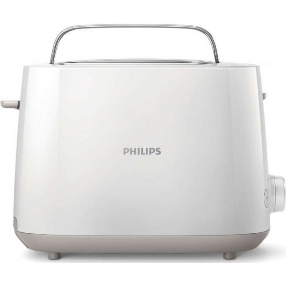 Тостер Philips Daily Collection 830Вт, кришка від пилу, пластик, білий