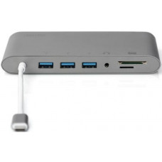 Хаб DIGITUS USB-C > HDMI/VGA/miniDisplayPort/3xUSB-A/USB-C/SD/MicroSD/RJ54/Audio Хаб DIGITUS USB-C > HDMI/VGA/miniDisplayPort/3xUSB-A/USB-C/SD/MicroSD/RJ54/Audio