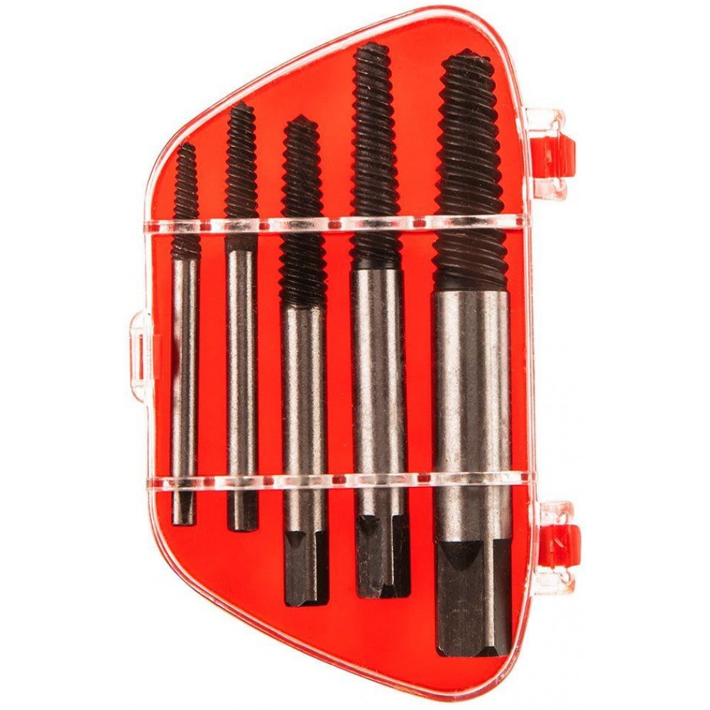 Екстрактори для зламаних гвинтів Top Tools, набір 5шт, для гвинтів 3.3-19мм, кейс