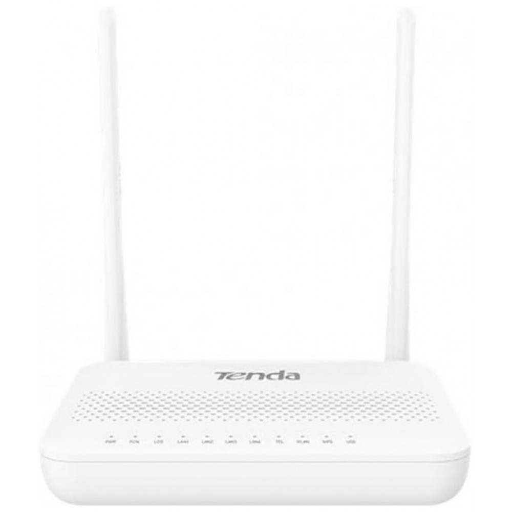 Абонентський термiнал TENDA HG6 GPON, N300, 4xGE LAN, 1xONT WAN, 1xUSB, 1xFXS