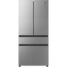 Холодильник SBS Gorenje NRM8181UX, франц.дверцята, 182x80x71см, 2 дв., Х- 299л, М- 122л, A+, NF,  Інвертор, Дисплей, Сірий