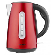 Електрочайник Ardesto 1.7л, Strix, метал, червоний