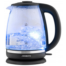 Електрочайник Ardesto 1.7л, Strix, скло, чорний