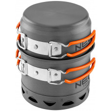 Набір посуду туристичного Neo Tools, 2в1, набір каструль із радіатором, сертифікат LFGB, чохол, 0.268кг Набір посуду туристичного Neo Tools, 2в1, набір каструль із радіатором, сертифікат LFGB, чохол, 0.268кг