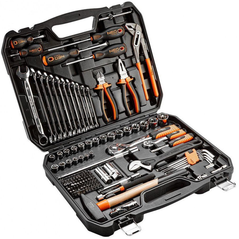 Набір інструментів Neo Tools, 143шт, універсальний, CrV та S2