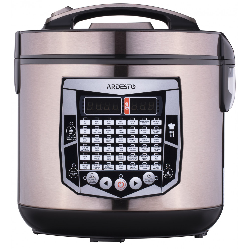 Мультиварка Ardesto, 860Вт, чаша-4л, електронне керув., пластик, шампань