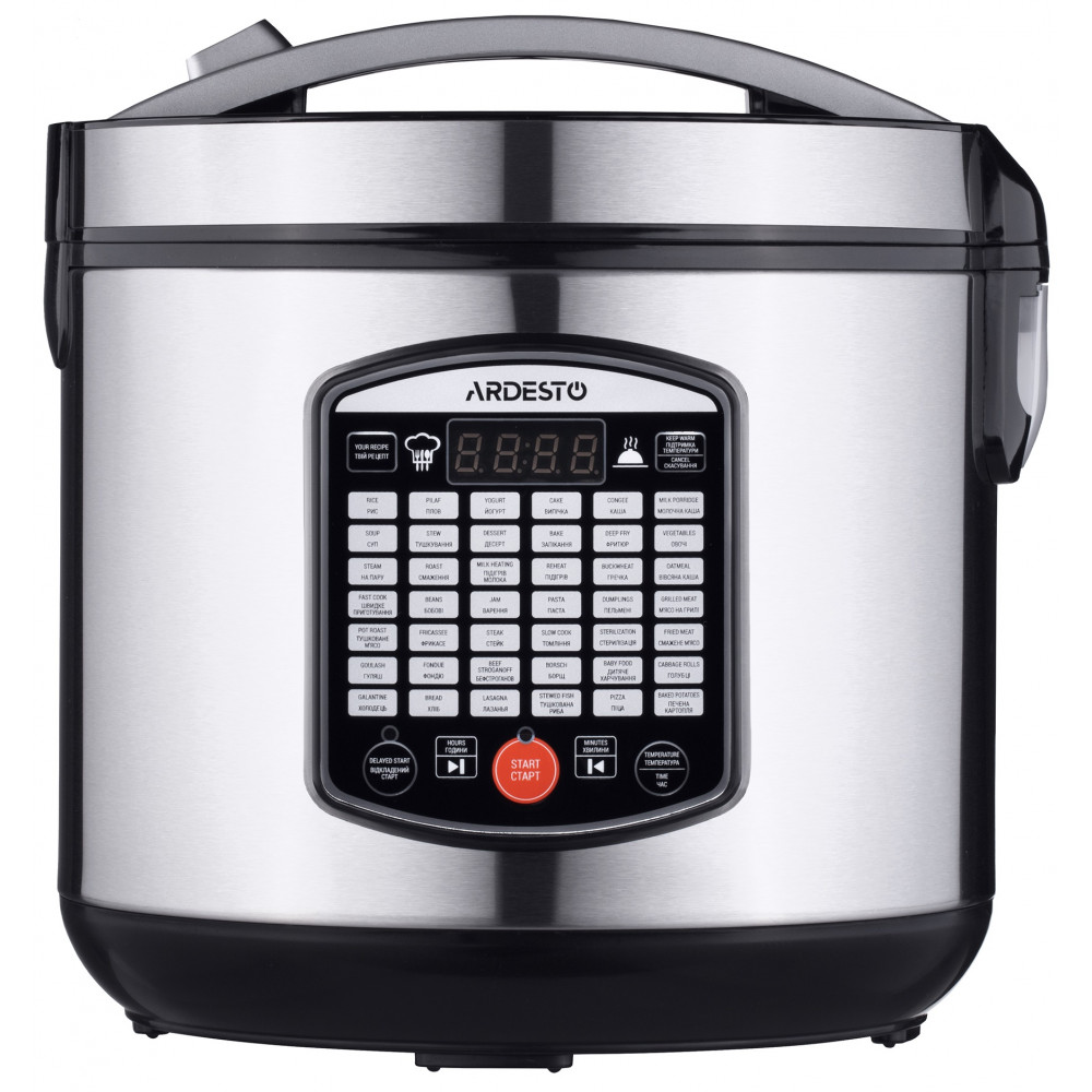 Мультиварка Ardesto, 860Вт, чаша-4л, електронне керув., пластик, сірий