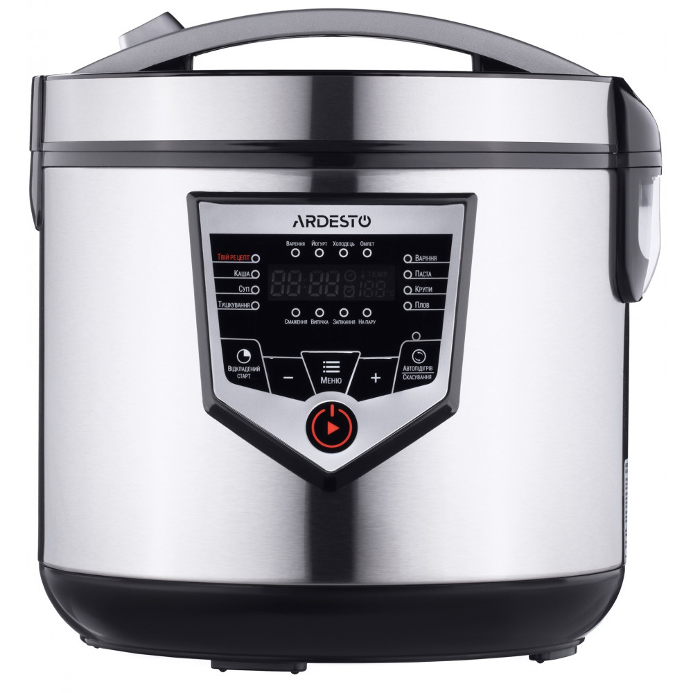 Мультиварка Ardesto, 860Вт, чаша-4л, електронне керув., пластик, сірий