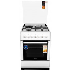 Плита ARDESTO комбі 3 газ + 1 електро, 64л, 60x60см, підсвічування, форсунки LPG (підключення газового балона), знімні направляючі, білий