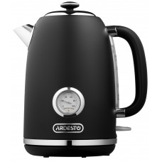 Електрочайник Ardesto Vintage Dream 1.8л, Strix, метал, чорний матовий Електрочайник Ardesto Vintage Dream 1.8л, Strix, метал, чорний матовий