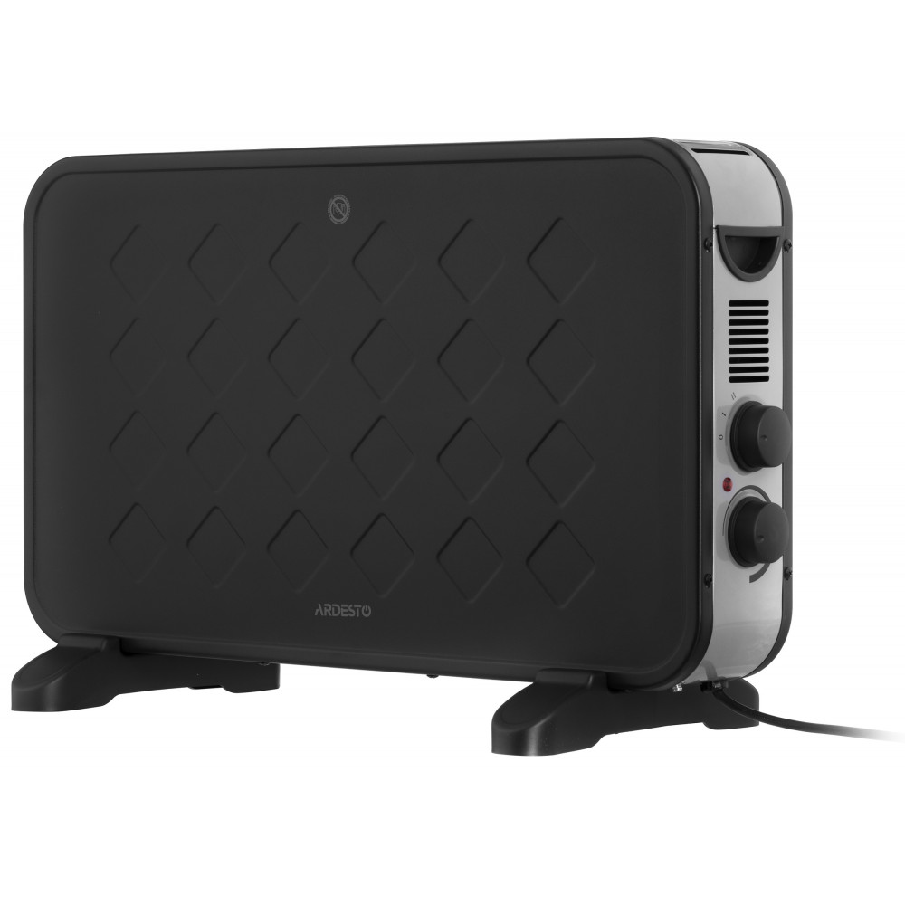 Конвектор ARDESTO, 20м2, 2000Вт, мех. упр-ння, відкритий нагрів. елемент, чорний